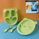 Premium 4-Piece Kids Mealtime Feeding Set - Front View by Nari Haat, Indian ethnic wear, women clothing, designer suit