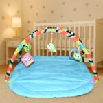 Multipurpose Baby Play Gym and Sleeping Mat (Mix Design / 1 Pc) - Back View by Nari Haat, Indian ethnic wear, women c...