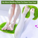 Green Silicone Bath Massage Cushion – Suction Cup Exfoliating Foot Scrubber & Mat - Fabric Detail by Nari Haat, Ind...