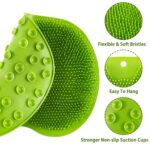 Green Silicone Bath Massage Cushion – Suction Cup Exfoliating Foot Scrubber & Mat - Full Detail by Nari Haat, India...