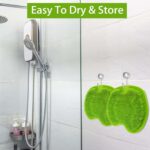 Green Silicone Bath Massage Cushion – Suction Cup Exfoliating Foot Scrubber & Mat - Back View by Nari Haat, Indian ...