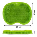 Green Silicone Bath Massage Cushion – Suction Cup Exfoliating Foot Scrubber & Mat - Neckline Detail by Nari Haat, I...