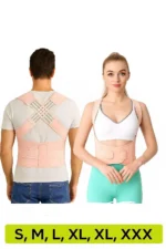 Zepham Posture Corrector for Men & Women – Backbone & Shoulder Support Belt for Back Pain Relief (Pink) - Closeup E...