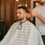 Professional Hair Cutting Cape (1 Pc) - Neckline Detail by Nari Haat, Indian ethnic wear, women clothing, designer suit