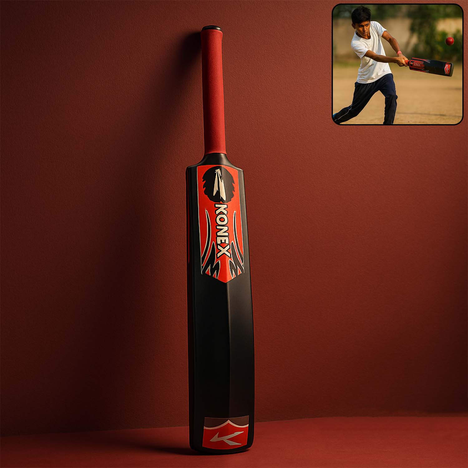 Bat-WOSKU-01.jpg Lightweight Durable Plastic Cricket Bat (87 x 11 Cm / 1 Pc) - Front View by Nari Haat, Indian ethnic wear, women clot...