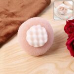 Premium Soft Exfoliating Round Bath Scrubber (1 Pc) - Front View by Nari Haat, Indian ethnic wear, women clothing, de...