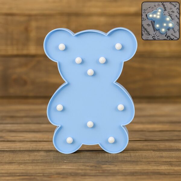 Teddy Bear Shape LED Decorative Night Light (1 Pc) - Front View by Nari Haat, Indian ethnic wear, women clothing, des...