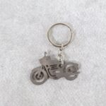 Motorcycle Silhouette Metal Keychain - (1 Pc) - Back View by Nari Haat, Indian ethnic wear, women clothing, designer ...