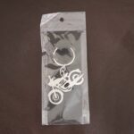Motorcycle Silhouette Metal Keychain - (1 Pc) - Full Detail by Nari Haat, Indian ethnic wear, women clothing, designe...