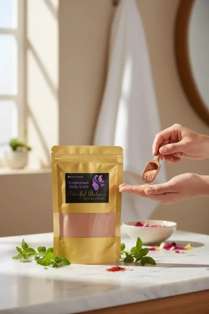 Blissful Balance Kumkumadi Soap – Ayurvedic Soap with Saffron, Kumkumadi Oil & Sandalwood for Bright, Clear & Glowi...