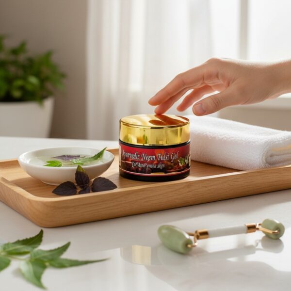 Blissful Balance Ayurvedic Rose Petals Gel – Aloe Vera Deep Cleansing Gel with Kumkumadi & Saffron for Open Pores &...