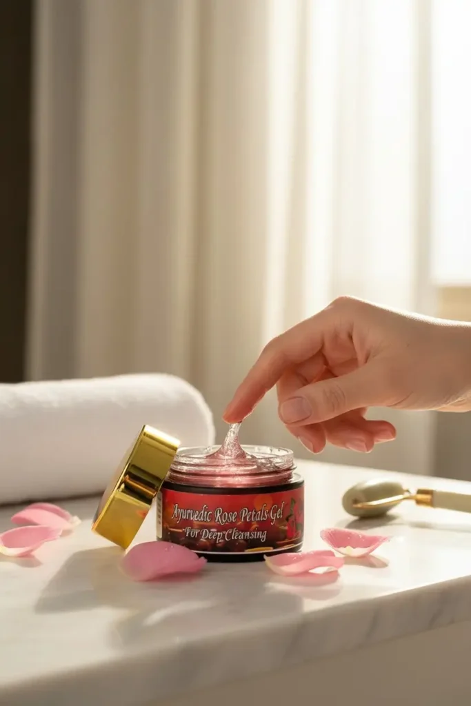 Blissful Balance D-Tan Facial Gel – Aloe Vera De-Tan Gel with Lavender & Rosemary for Bright, Even Skin - Front Vie...