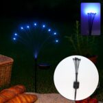 Solar LED Fiber Optic Garden Light - (1 Pc / Mix LED LIght) - Front View by Nari Haat, Indian ethnic wear, women clot...
