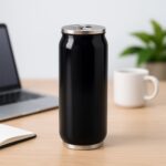 Stainless Steel Can-Shaped Vacuum Flask Built-In Straw 500ml Approx, Tumbler (1 Pc) - Front View by Nari Haat, Indian...