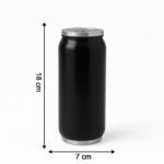 Stainless Steel Can-Shaped Vacuum Flask Built-In Straw 500ml Approx, Tumbler (1 Pc) - Back View by Nari Haat, Indian ...