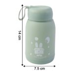 Cute Rabbit Printed Portable Insulated Water Bottle (330ML / 1 Pc) - Neckline Detail by Nari Haat, Indian ethnic wear...