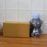 Kids Cartoon Bear Water Bottle with Straw & Shoulder Strap (1 Pc) - Full Detail by Nari Haat, Indian ethnic wear, wom...