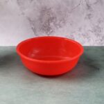 Plastic 6 Inch Red Round Deep Serving Bowl (1 Pc) - Back View by Nari Haat, Indian ethnic wear, women clothing, desig...