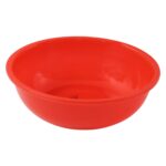 Plastic 6 Inch Red Round Deep Serving Bowl (1 Pc) - Sleeve Design by Nari Haat, Indian ethnic wear, women clothing, d...