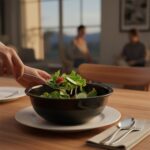 Plastic 6 Inch Black Round Deep Serving Bowl (1 Pc) - Back View by Nari Haat, Indian ethnic wear, women clothing, des...