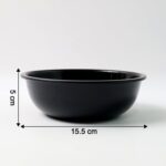 Plastic 6 Inch Black Round Deep Serving Bowl (1 Pc) - Neckline Detail by Nari Haat, Indian ethnic wear, women clothin...