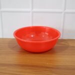 Plastic 6 Inch Red Round Deep Serving Bowl (1 Pc) - Full Detail by Nari Haat, Indian ethnic wear, women clothing, des...