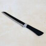 Premium 32 Cm Serrated Bread Knife with Ergonomic Handle, Chhari - Closeup Embroidery by Nari Haat, Indian ethnic wea...