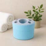 Multipurpose Bathroom Toothbrush and Utility Holder Stand with Multiple Slots (1 Pc) - Front View by Nari Haat, India...