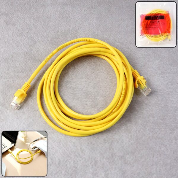 High-Speed CAT 5E Ethernet LAN Network Cable (3 Meter) - Front View by Nari Haat, Indian ethnic wear, women clothing,...