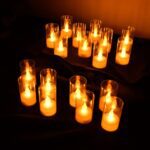 Flameless Candles with Transparent plastic Covers Set of 24 Pcs LED - Full Detail by Nari Haat, Indian ethnic wear, w...