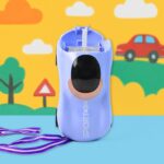 Car Shape Water Bottle with Built-in Straw 280ml (1 Pc) - Neckline Detail by Nari Haat, Indian ethnic wear, women clo...