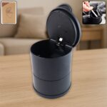 Premium Quality LED Illuminated Car Ashtray with Lid and Detachable Holder (1 Pc) - Back View by Nari Haat, Indian et...