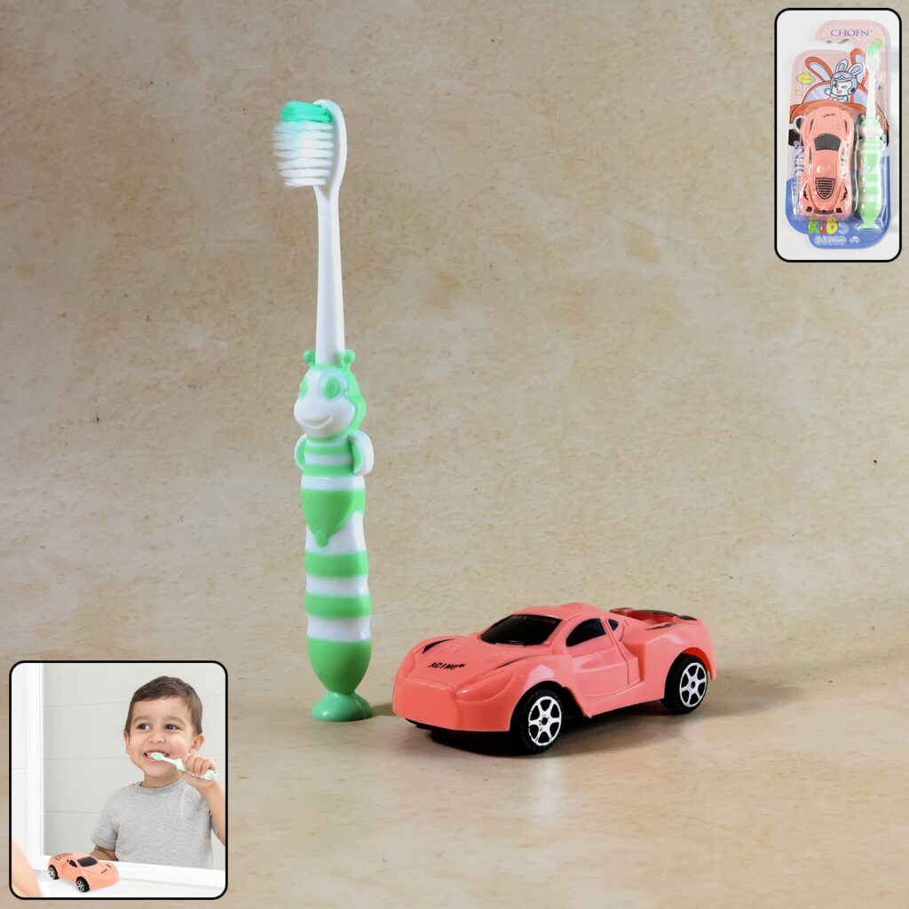 Kids Toothbrush and Car Toy Set - Front View by Nari Haat, Indian ethnic wear, women clothing, designer suit