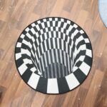 3D Space Round Carpet, Floor Mat Non-Woven Doormat (60 Cm) - Full Detail by Nari Haat, Indian ethnic wear, women clot...