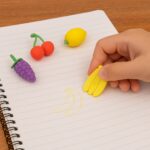 Mini Cute Vegetables and Fruits Erasers or Pencil Rubbers for Kids, 1 Set Fancy & Stylish Colorful Erasers for Childr...