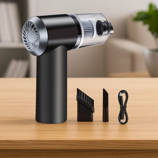 2 in 1 Wireless Vacuum Cleaner – 120W Handheld USB Rechargeable for Home & Car (1 Pc) - Front View by Nari Haat, In...