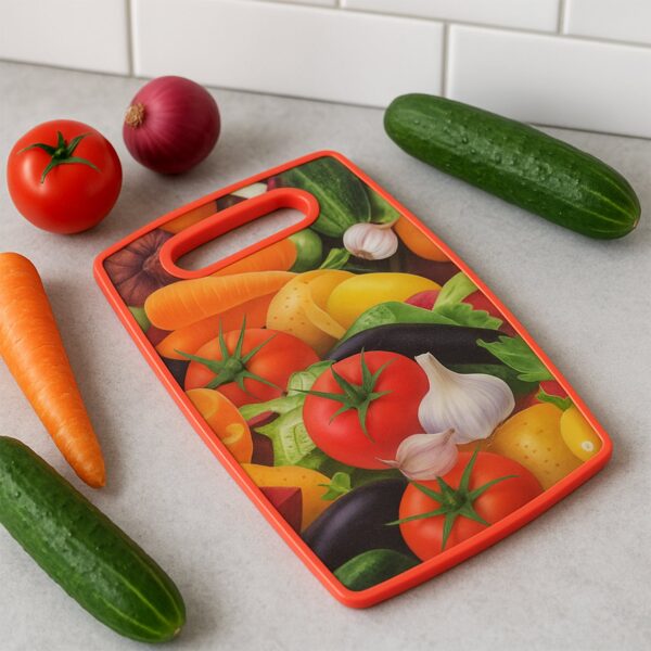 Premium Multipurpose Vegetable and Fruit Cutting Board (1 Pc) - Front View by Nari Haat, Indian ethnic wear, women cl...