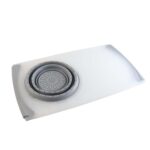 2 in 1 Over-Sink Cutting Board with Built-In Collapsible Strainer (50 x 28 Cm) - Sleeve Design by Nari Haat, Indian e...