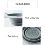 2 in 1 Over-Sink Cutting Board with Built-In Collapsible Strainer (50 x 28 Cm) - Fabric Detail by Nari Haat, Indian e...