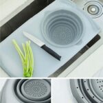 2 in 1 Over-Sink Cutting Board with Built-In Collapsible Strainer (50 x 28 Cm) - Full Detail by Nari Haat, Indian eth...