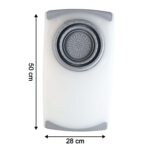 2 in 1 Over-Sink Cutting Board with Built-In Collapsible Strainer (50 x 28 Cm) - Full Detail by Nari Haat, Indian eth...