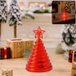 Premium LED Glowing Spiral Christmas Tree Night Lamp (1 Pc) - Front View by Nari Haat, Indian ethnic wear, women clot...