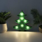 Christmas Tree Shape LED Decorative Night Light (1 Pc) - Closeup Embroidery by Nari Haat, Indian ethnic wear, women c...