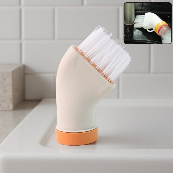 Multipurpose Bottle-Attachable Cleaning Brush for Kitchen and Bathroom (1 Pc) - Front View by Nari Haat, Indian ethni...