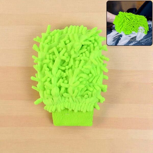 Microfiber Car Wash Glove Mitt For Car,Bike,Home & Surface - Front View by Nari Haat, Indian ethnic wear, women cloth...