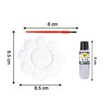 Kids Water Colour Painting Set with Brush & Mixing Palette (1 Set) - Fabric Detail by Nari Haat, Indian ethnic wear, ...