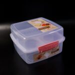 1 Large and 3 Small -Compartment 1400 ML Multipurpose Lunch Box (1400 ML / 1 Pc) - Neckline Detail by Nari Haat, Indi...
