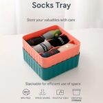 Square Organizer Box with 6 Compartments (Set of 2) - Back View by Nari Haat, Indian ethnic wear, women clothing, des...