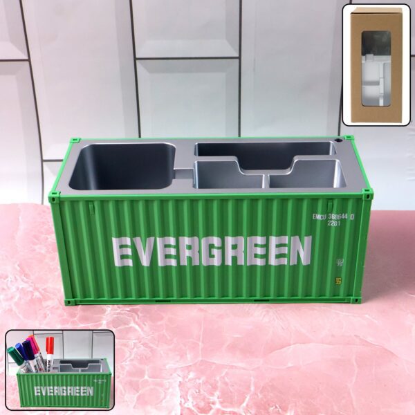 Container-Style Multi-Compartment Desk Organizer (1 Pc) - Front View by Nari Haat, Indian ethnic wear, women clothing...