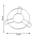 Stainless Steel Round Table Ring Hot Pot Stand (1 Pc) - Neckline Detail by Nari Haat, Indian ethnic wear, women cloth...